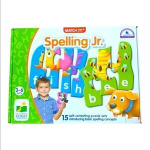 Match It! Spelling Puzzle Cards Toy Game Teach Kids Preschool Play Learning Fun